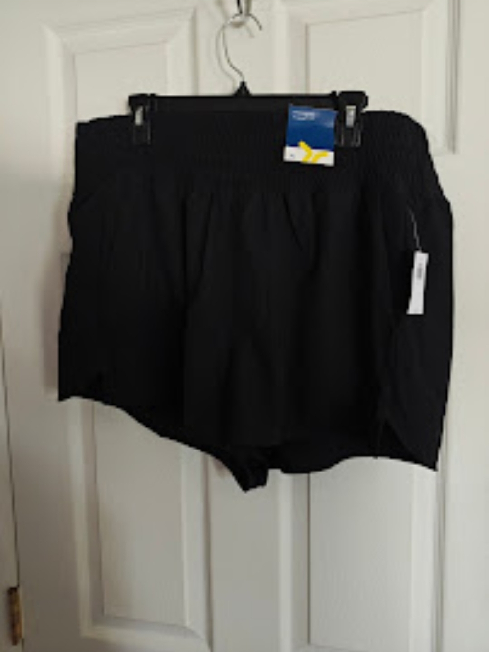 Women's Black Smocked-Waist Shorts